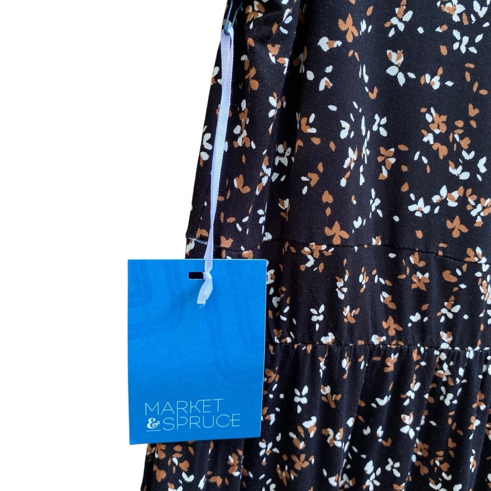 Market And Spruce Black Floral Sleeveless Jumpsuit Womens Size XXL NWT Rayon - Picture 6 of 9